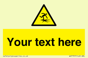 Custom warning thin ice